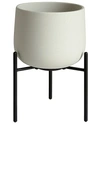 Kinto 5in Ceramic Plant Pot 211 In Earth Grey