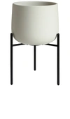 Kinto 6in Ceramic Plant Pot 211 In Earth Grey