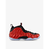 NIKE NIKE MEN'S VARSIY RED WHITE BLACK AIR FOAMPOSITE ONE LEATHER AND SYNTHETIC LOW-TOP TRAINERS,67101253