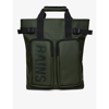 Rains Mens 03 Green Texel Logo-print Coated-shell Tote Backpack In 03 Green