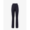 Reiss Dylan Flare-leg Stretch-woven Trousers In Navy