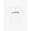 Claudie Pierlot Womens Naturels Logo-print Short-sleeve Cotton T-shirt
