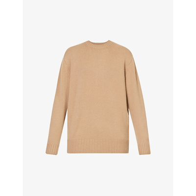 Frame Light Camel Boyfriend Cashmere Jumper In Light Camel Heather