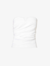Reformation Madelyn Strapless Top In White