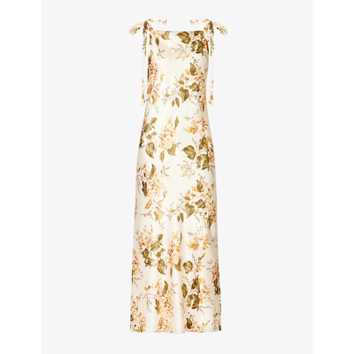 aden silk dress Reformation Aden Silk Dress In Bella