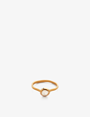 MONICA VINADER MONICA VINADER WOMENS YELLOW GOLD SIREN 18CT GOLD VERMEIL AND MOONSTONE SMALL STACKING RING,69791155