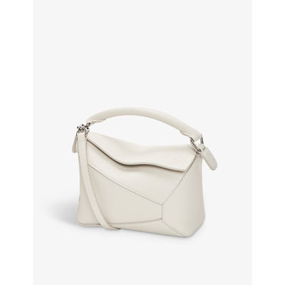 Loewe Womens Soft White Puzzle Mini Leather Cross-body Bag