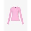 Rag & Bone Audrina Brushed-texture Wool-blend Knitted Top In Fuchsia