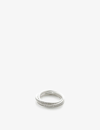 Monica Vinader Womens Sterling Silver Skinny Russian Sterling Silver And Diamond Wedding Ring In Sterling Silver