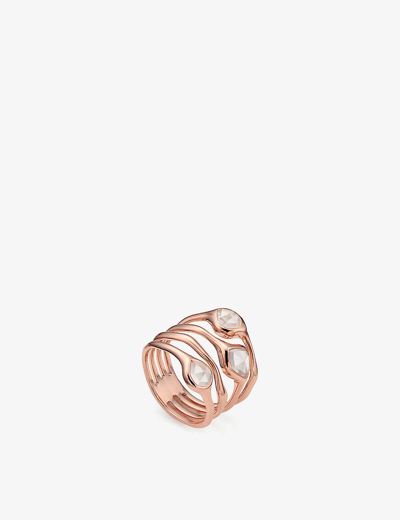 MONICA VINADER MONICA VINADER WOMEN'S ROSE GOLD SIREN 18CT ROSE GOLD-PLATED VERMEIL STERLING SILVER AND ROSE QUARTZ,69791827