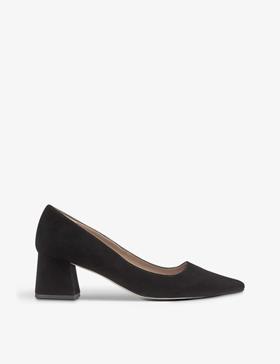 LK BENNETT WOMENS SLOANE POINTED-TOE SUEDE HEELED COURTS BLA-BLACK EUR 38/5 UK,69033125