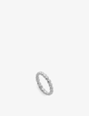 Monica Vinader Nura Teardrop Recycled Sterling-silver Eternity Ring In Sterling Silver