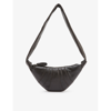 Lemaire Croissant Small Leather Cross-body Bag In Dark Chocolate