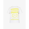 Loewe Anagram Print T-shirt In White/yellow
