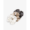 MINIMALISTA MINIMALISTA THE HYA LARGE MULBERRY-SILK SCRUNCHIE PACK OF THREE,69577292