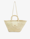 Jacquemus Womens Ivory Le Panier Soleil Palm Tote Bag In Ivory