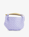 Bottega Veneta Mini Sardine Intrecciato Top-handle Bag In Amethyst-m Brass