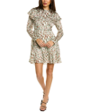 Ted Baker Womens Lt-green Orrsett Camo Fit-and-flare Recycled-polyester Mini Dress In Green