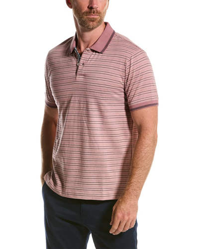 Ted Baker Beakon Slim Fit Stripe Cotton Polo In Pink