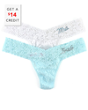 HANKY PANKY HANKY PANKY BRIDE & MRS. LOW-RISE THONG WITH $14 CREDIT