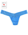 Hanky Panky Thong Womens Ocean Eyes Blue Lace Detail Underwear Buu143 In Blue