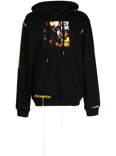 Mostly Heard Rarely Seen 8-bit Graphic-print Cotton Hoodie In Black