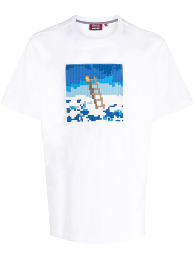 Mostly Heard Rarely Seen 8-bit Highest Up Here Cotton T-shirt In White