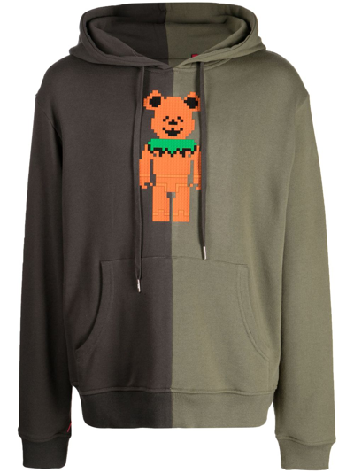 Mostly Heard Rarely Seen 8-bit Bear-print Cotton Hoodie In Green