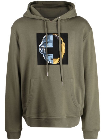 Mostly Heard Rarely Seen 8-bit Graphic-print Cotton Hoodie In Green
