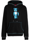 MOSTLY HEARD RARELY SEEN 8-BIT BEAR-PRINT COTTON HOODIE