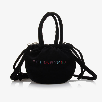 Sonia Rykiel Paris Kids' Girls Black Diamanté Handbag (20cm)