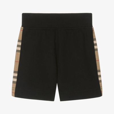 Burberry Baby Boys Black Cotton Jersey Shorts