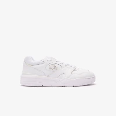 Lacoste Men's Lineshot Premium Leather Sneakers - 8.5 In White