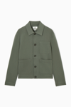 Cos Cotton-twill Utility Jacket In Green