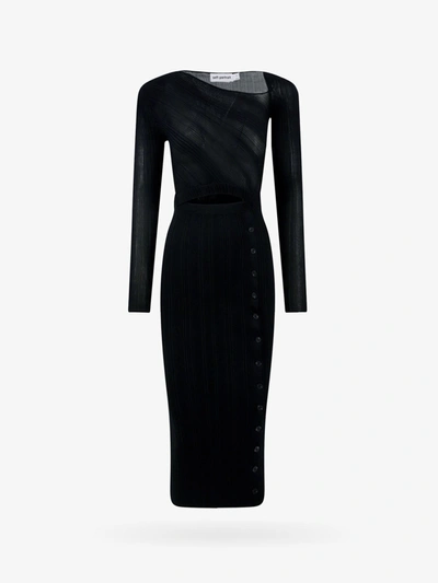 Self-portrait Cut-out Detail Ribbed-knit Midi Dress In Black