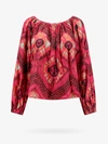 Ulla Johnson Nadya Off-shoulder Silk Blouse In Multicolor