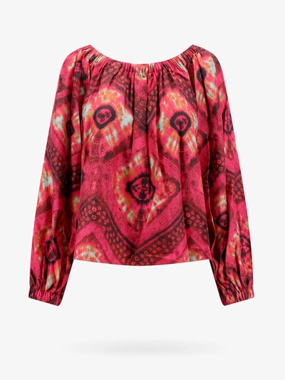 Ulla Johnson Nadya Off-shoulder Silk Blouse In Multicolour