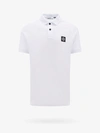Stone Island Logo-patch Short-sleeved Polo Shirt In White