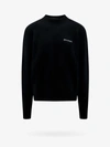 Palm Angels Cotton Oversize Crew Neck Sweatshirt In Black