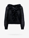 Alberta Ferretti Sweater With Rouches In Black