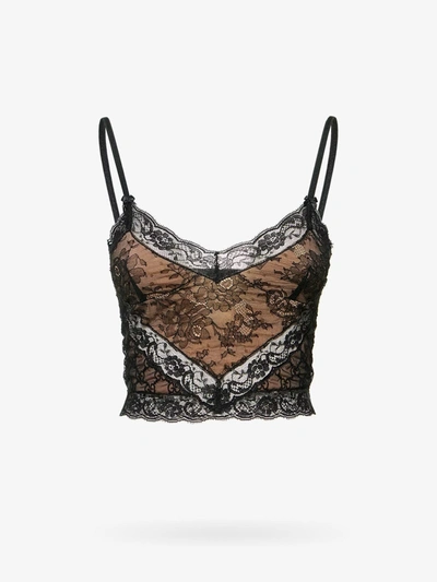 Gucci Gg Top Lace In Black