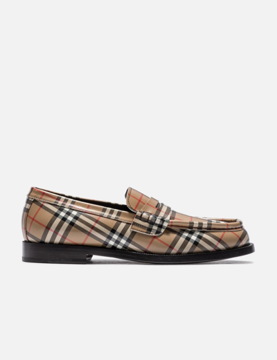 Burberry Man Loafer Man Brown Loafers In Beige