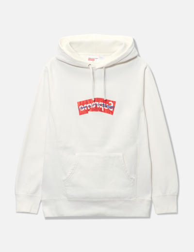 Supreme X Commes Des Garçons Logo-print Hoodie In White