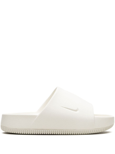 Nike Calm "sail" Slides In Ivory White