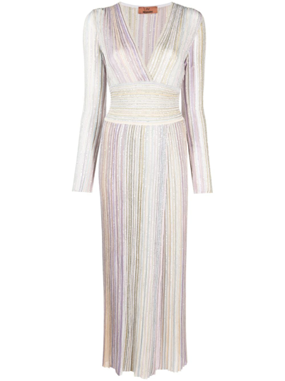 Missoni Sequin-embellished Pleated Maxi Dress In Pink