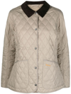 Barbour Quilted Collar Front Pockets Jacket In Grey
