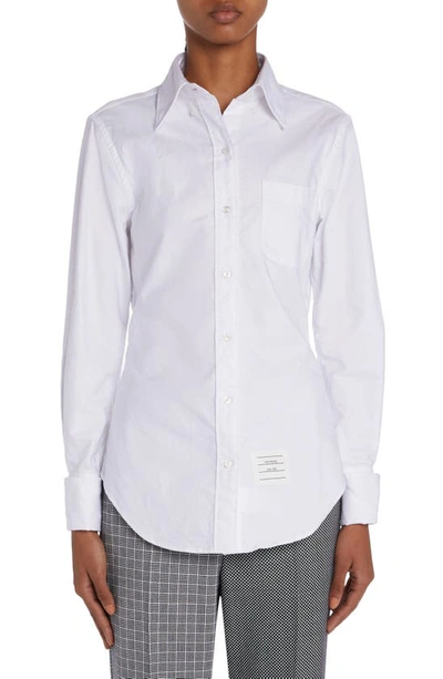 Thom Browne Long Sleeve Shirt In White