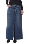 Agolde Leif Longline Denim Skirt In Swing