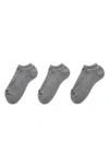Nike Everyday Plus Cushion Training No-show Socks In Carbon Heather/ Black