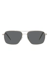 OLIVER PEOPLES CLIFTON 58MM POLARIZED RECTANGULAR SUNGLASSES